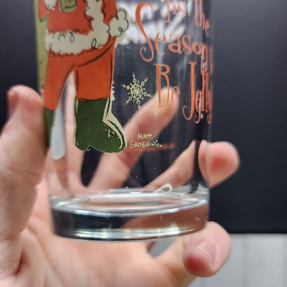 The Simpsons Christmas Pint Drinking Glass Tumbles 6'' Christmas Gift 2010 - Picture 6 of 9